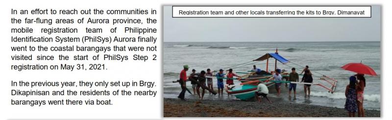 Press Release - PhilSys Aurora Visits Coastal Barangays in San