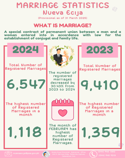 Marriage - Nueva Ecija (as of March 2025)