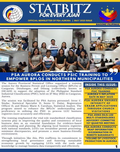 Official Newsletter of PSA Aurora May 2025 Issue 